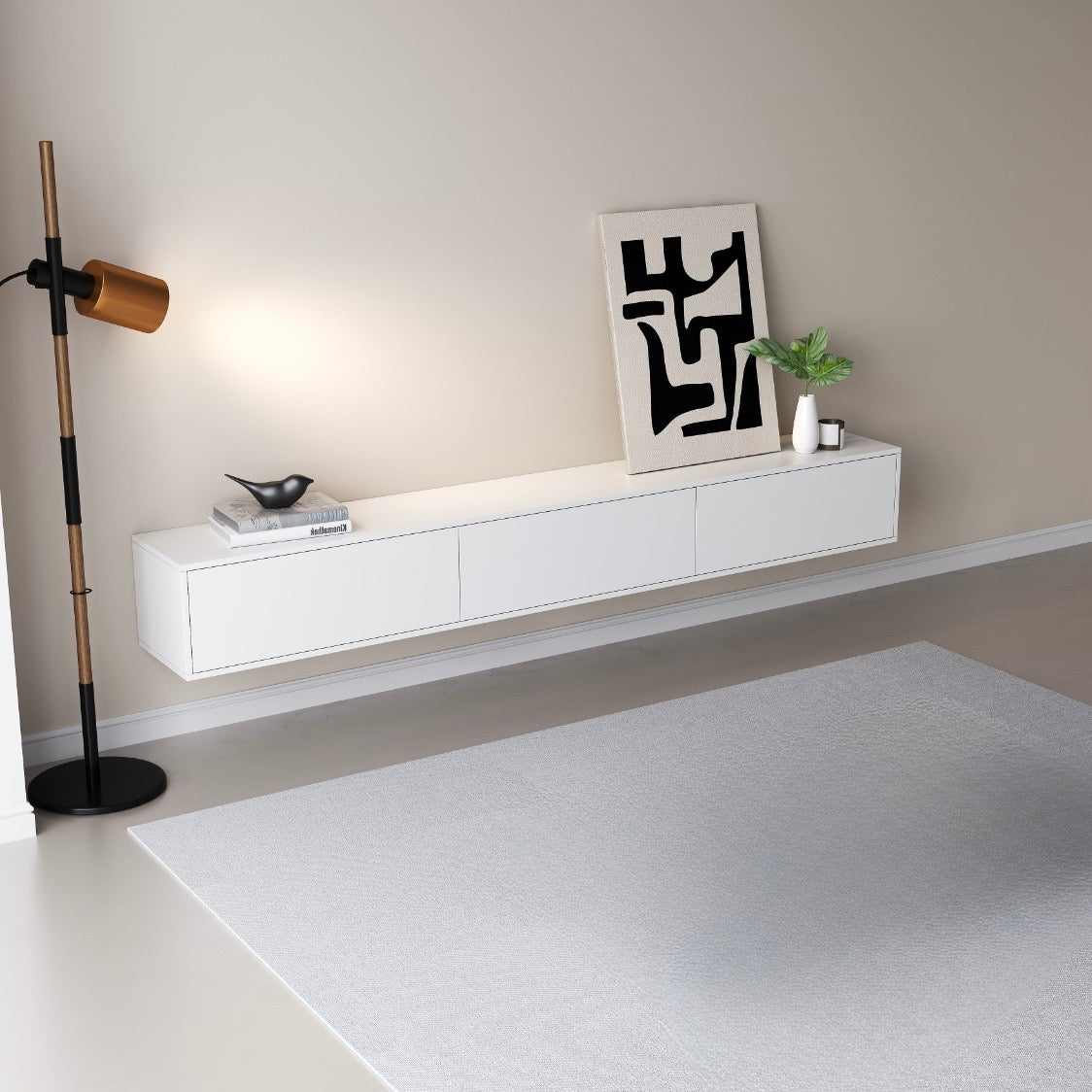 TV Meubel Manzil Wit mat